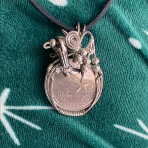 Silver Lone Star State Pendant Necklace